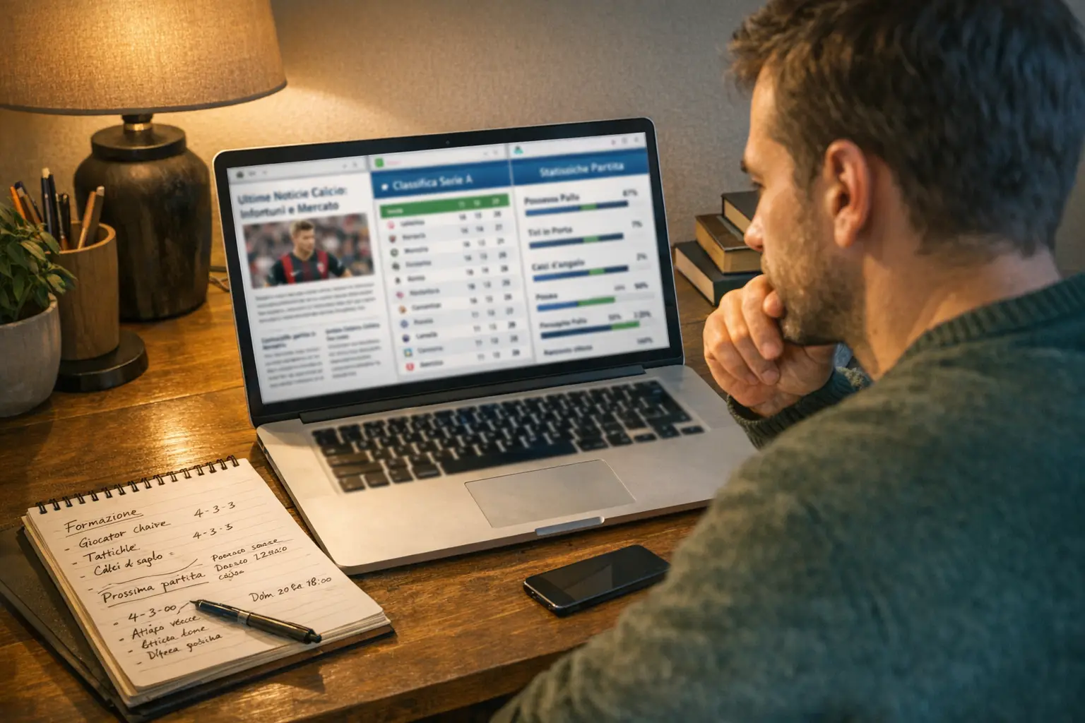 Ricerca online di informazioni calcistiche