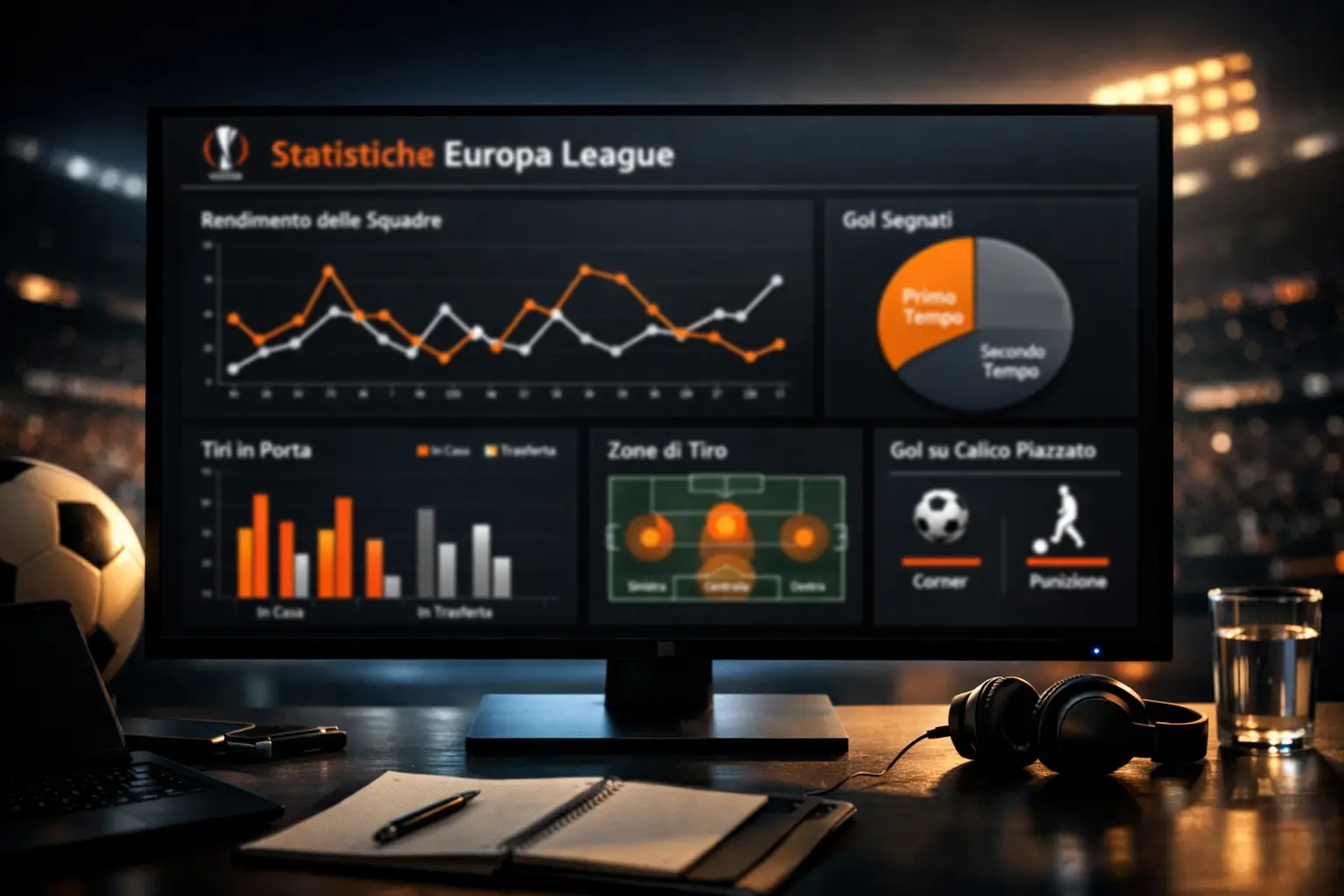 Dashboard di statistiche calcistiche Europa League